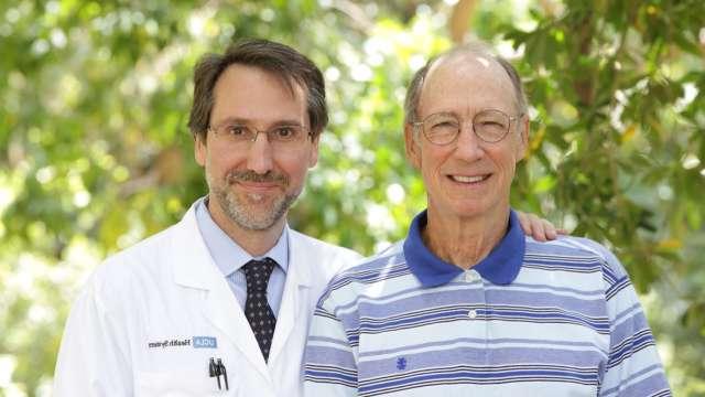 Dr. Antoni Ribas and Keytruda patient Tom Stutz