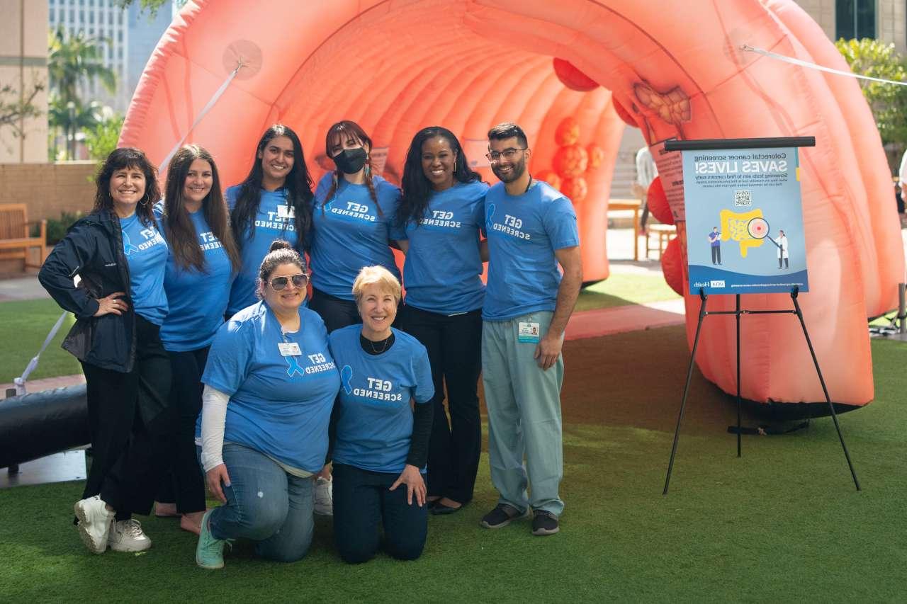 Dr. Fola May and participants at UCLA Colon Cancer Community Screening Event